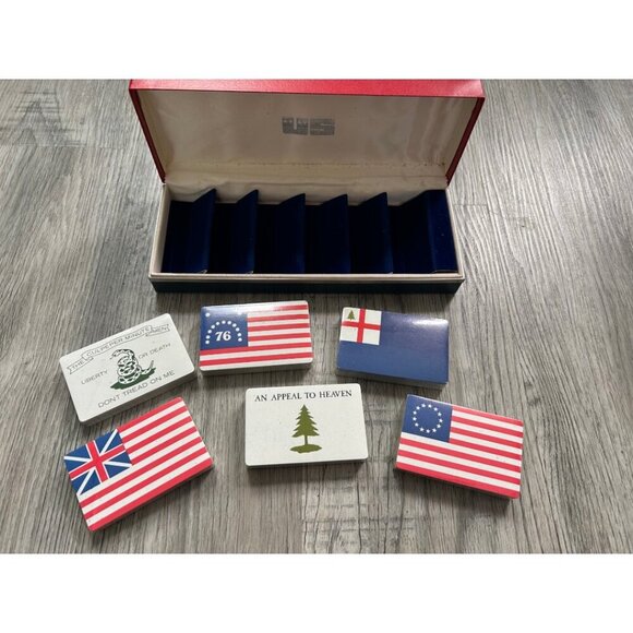 Other - Vintage Bicentennial U.S. Flags Playing Cards Set of Six Decks 1776-1976